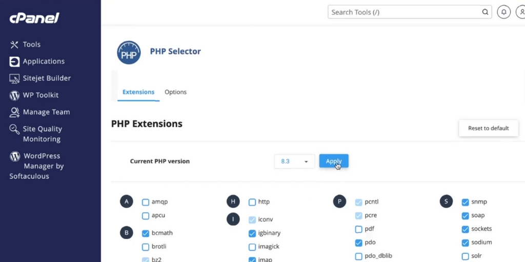 upgrade php cpanel