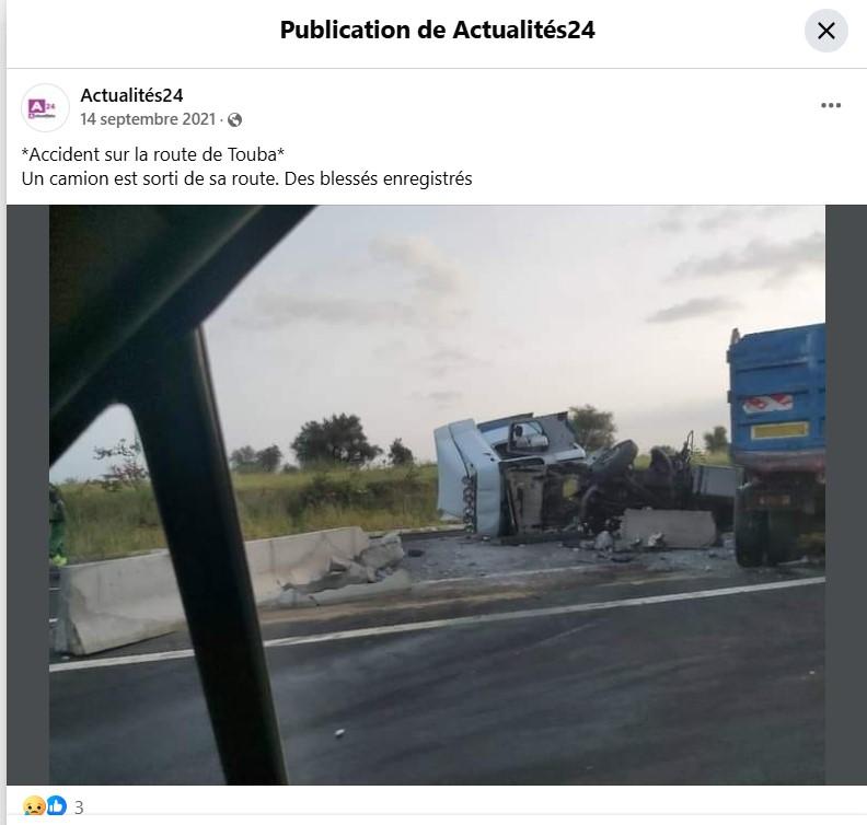 Une ancienne photo utilisée à tort pour illustrer un accident impliquant des élèves dans le sud du Sénégal