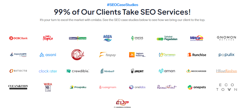  Illustration of SEO case studies by cmlabs.