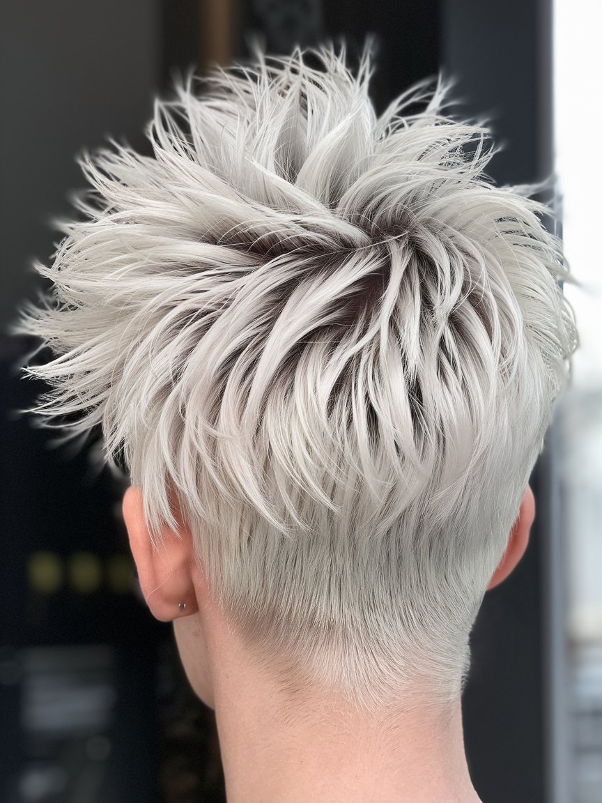 22. Spiky Platinum Pixie