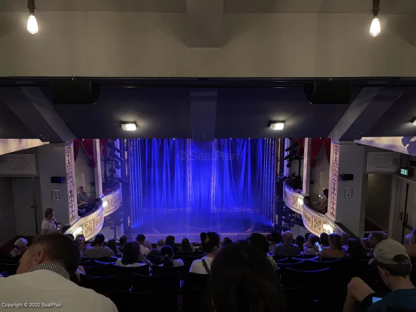The view from Dress Circle K10 at the Vaudeville Theatre London for Six the Musical in the West End