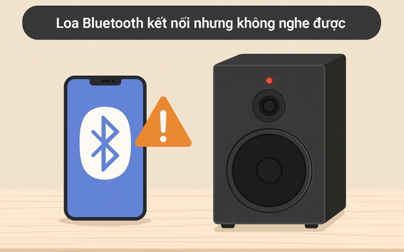 Loa bluetooth kết nối nhưng không nghe được