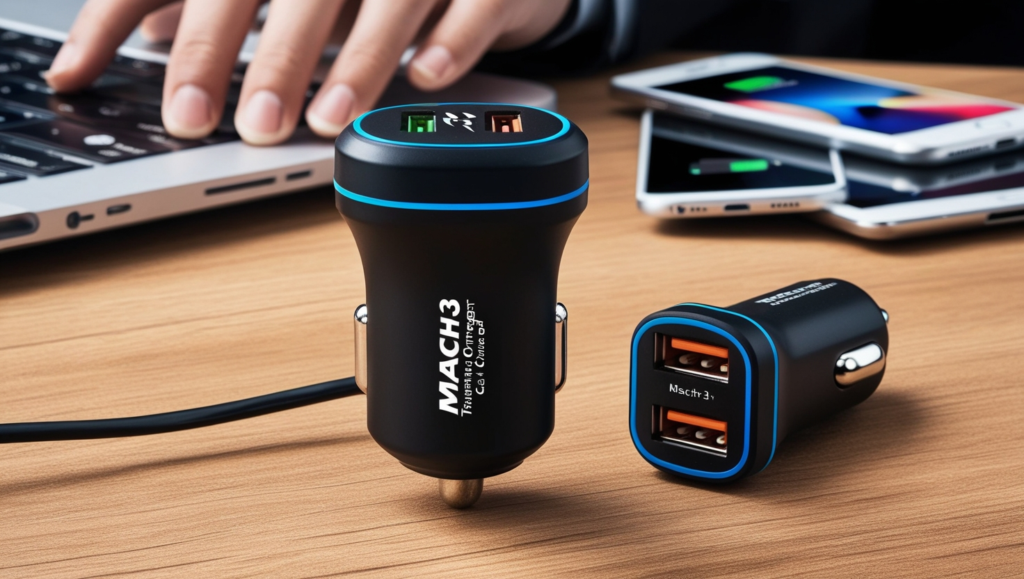 MACH 3 78W Super Fast Triple Car Charger Wholesale