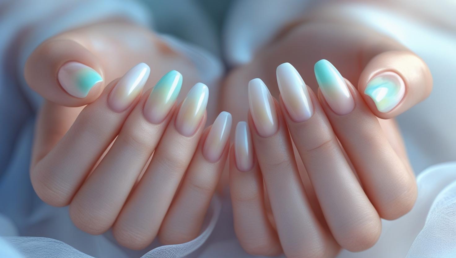 Milky Pastel Nails