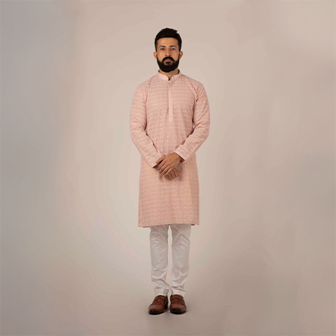 Pastel Chikan Kurta Pajama