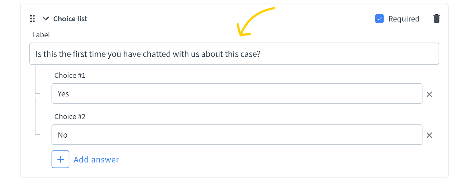 Fill in labels in post chat form fields.