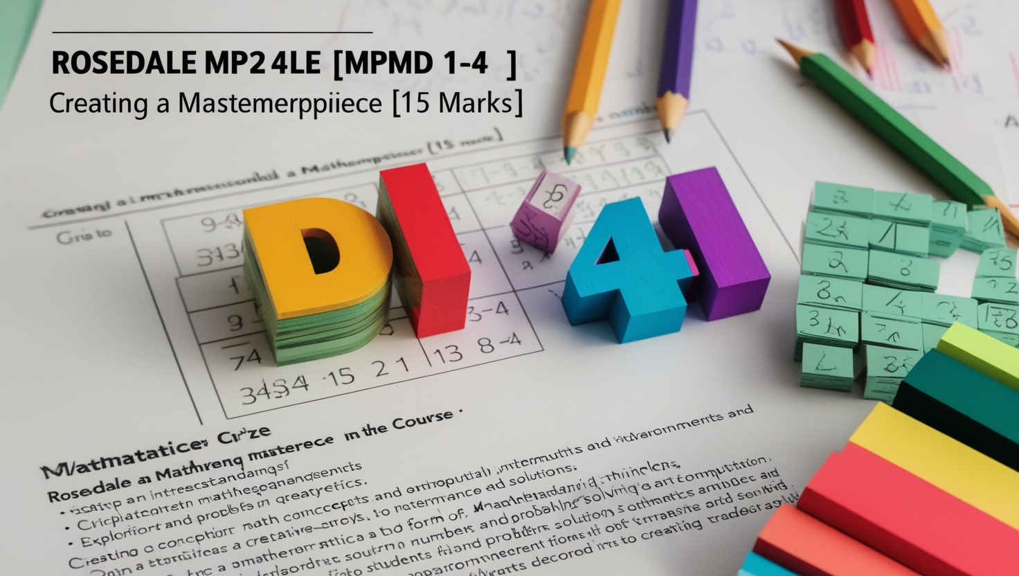 Rosedale MPM2D 1-4: Creating a Masterpiece [15 Marks]