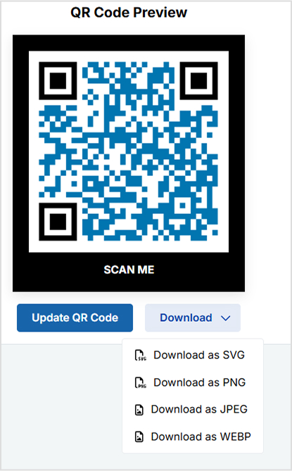 download your QR code