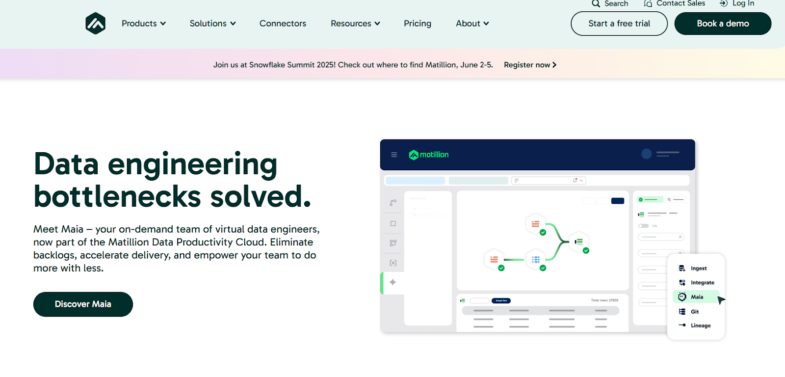 Matillion home page