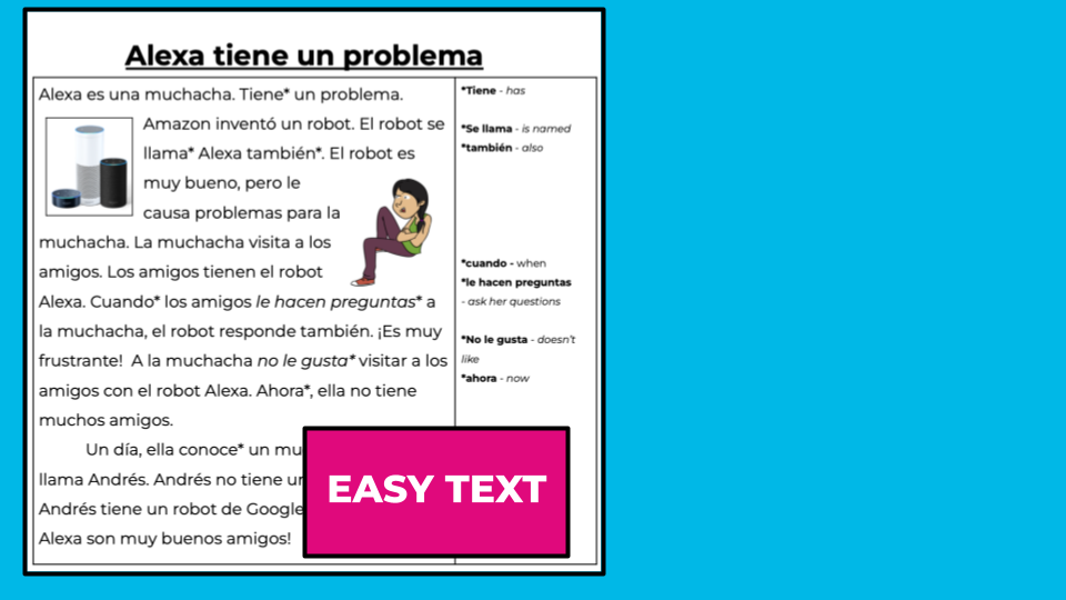 how to differentiate reading in the spanish classroom