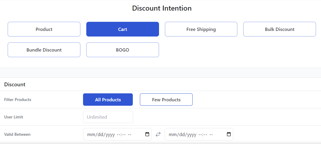 Cart discount