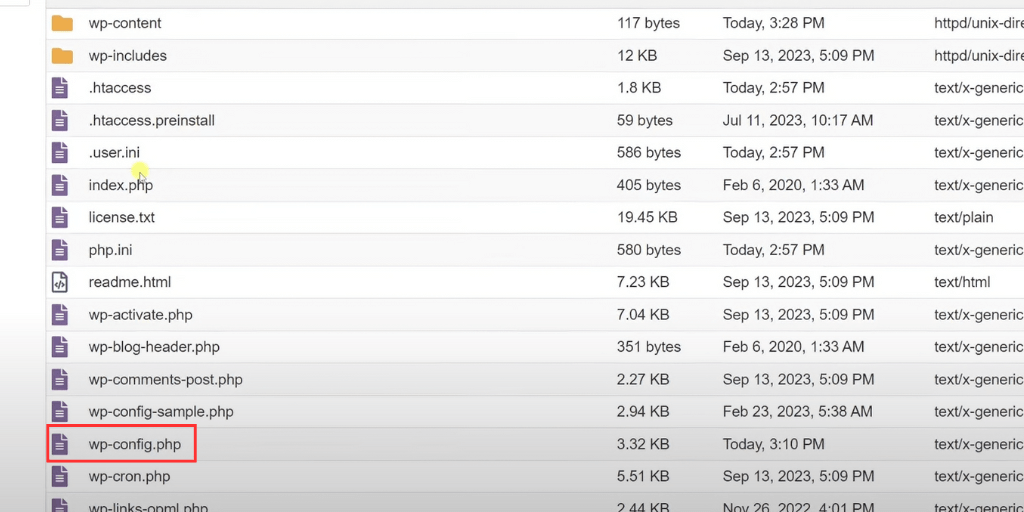 wp-config cPanel