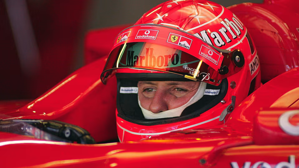 Michael Schumacher dentro de sua Ferrari