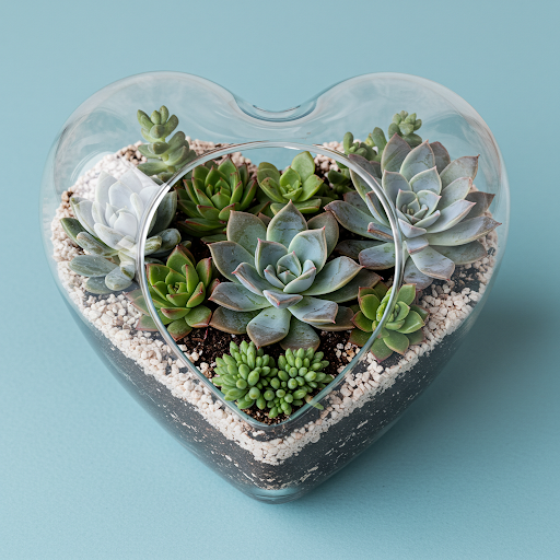 Romantic Succulent Terrarium: A Symbol of Everlasting Love