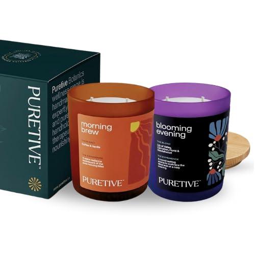 Puretive Day and Night Scented Soy Wax Candle Pack