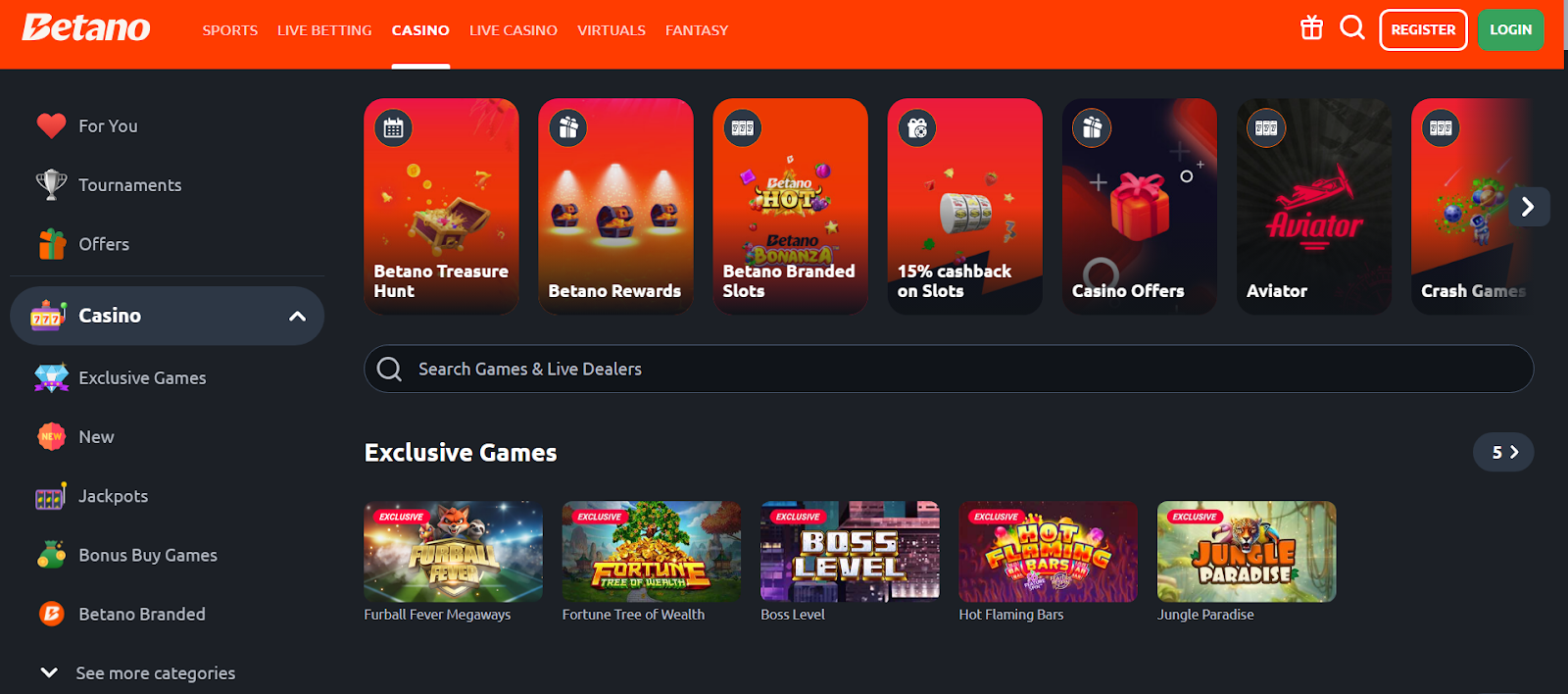 Betano Online casinos