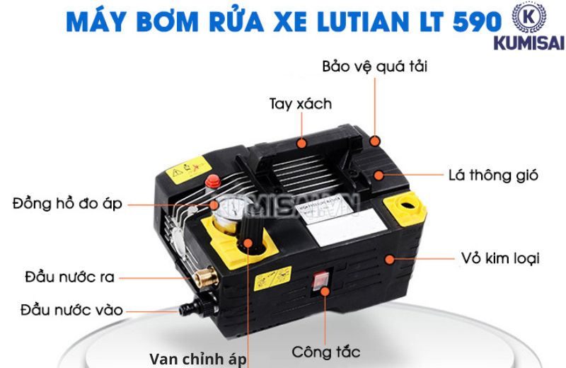 Máy bơm rửa xe Lutian LT 590