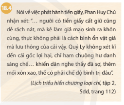 BÀI 18. NHÀ HỒ VÀ CUỘC KHÁNG CHIẾN CHỐNG QUÂN XÂM LƯỢC MINH (1400- 1407)1. Nhà Hồ thành lậpCâu 1: Nhà Hồ được thành lập như thế nào?Đáp án chuẩn:Cuối thế kỉ XIV, nhà Trần trải qua giai đoạn khủng hoảng và suy yếu với kinh tế suy thoái và nạn mất mùa, dẫn đến các cuộc khởi nghĩa nông dân khắp nước. Năm 1400, Hồ Quý Ly phế truất vua Trần, lập nhà Hồ và đổi tên nước thành Đại Ngu. 2. Cải cách của Hồ Quý LyCâu 1: Nêu những nội dung chính trong cải cách của Hồ Quý Ly.Đáp án chuẩn:Cải cách của Hồ Quý Ly bao gồm thống nhất hành chính, thi cử tuyển quan, ban hành tiền giấy và chính sách kinh tế, tái cơ cấu quân đội và xây dựng các công trình quốc phòng, cũng như khuyến khích văn hoá bằng chữ Nôm và sửa đổi giáo dục theo hướng thực dụng.Câu 2: Những cải cách của Hồ Quý Ly đã tác động thế nào đến xã hội đương thời? Tham khảo thêm tư liệu 18.4 cho câu Giải nhanh của em.Đáp án chuẩn:Cải cách của Hồ Quý Ly đã giải quyết phần nào các khủng hoảng xã hội thời Trần:- Loại bỏ quý tộc bất tài và bổ sung Nho sĩ có thực tài vào hệ thống nhà nước.- Giới hạn tập trung ruộng đất.- Tăng cường sức mạnh quân sự.3. Cuộc kháng chiến chống quân xâm lược Minh (1406 - 1407)Câu 1: Mô tả những nét chính về cuộc kháng chiến của nhà Hồ chống quân xâm lược Minh.Đáp án chuẩn:- Tháng 11/1406, quân Minh xâm lược, nhà Hồ rút về Đa Bang để cố thủ.- Tháng 1/1407, Đa Bang và Đông Đô bị chiếm, nhà Hồ rút về Tây Đô.- Tháng 6/1407, Hồ Quý Ly và con cháu bị bắt, cuộc kháng chiến kết thúc thảm bại.Câu 2: - Vì sao cuộc kháng chiến chống quân Minh xâm lược của nhà Hồ bị thất bại nhanh chóng?- Em có suy nghĩ gì về câu nói của Hồ Nguyên Trừng:  Thần không sợ đánh, chỉ sợ lòng dân không theo