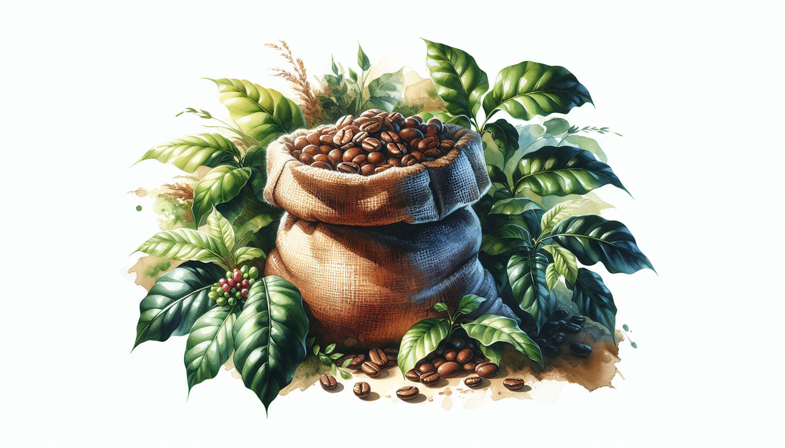 An illustration of freshly roasted coffee beans.