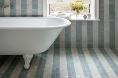 patterned tiles that will elevate your bathroom flooring bold stripes design pattern custom built michigan