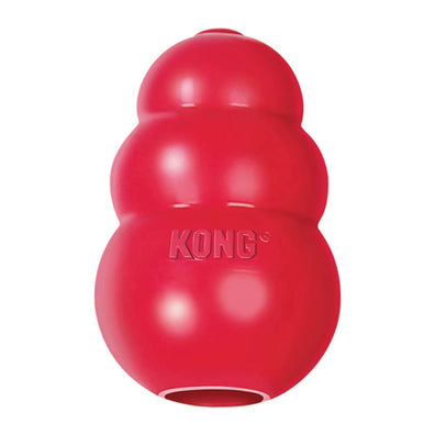 Classic Dog Toy Tough Natural Rubber in Red Color