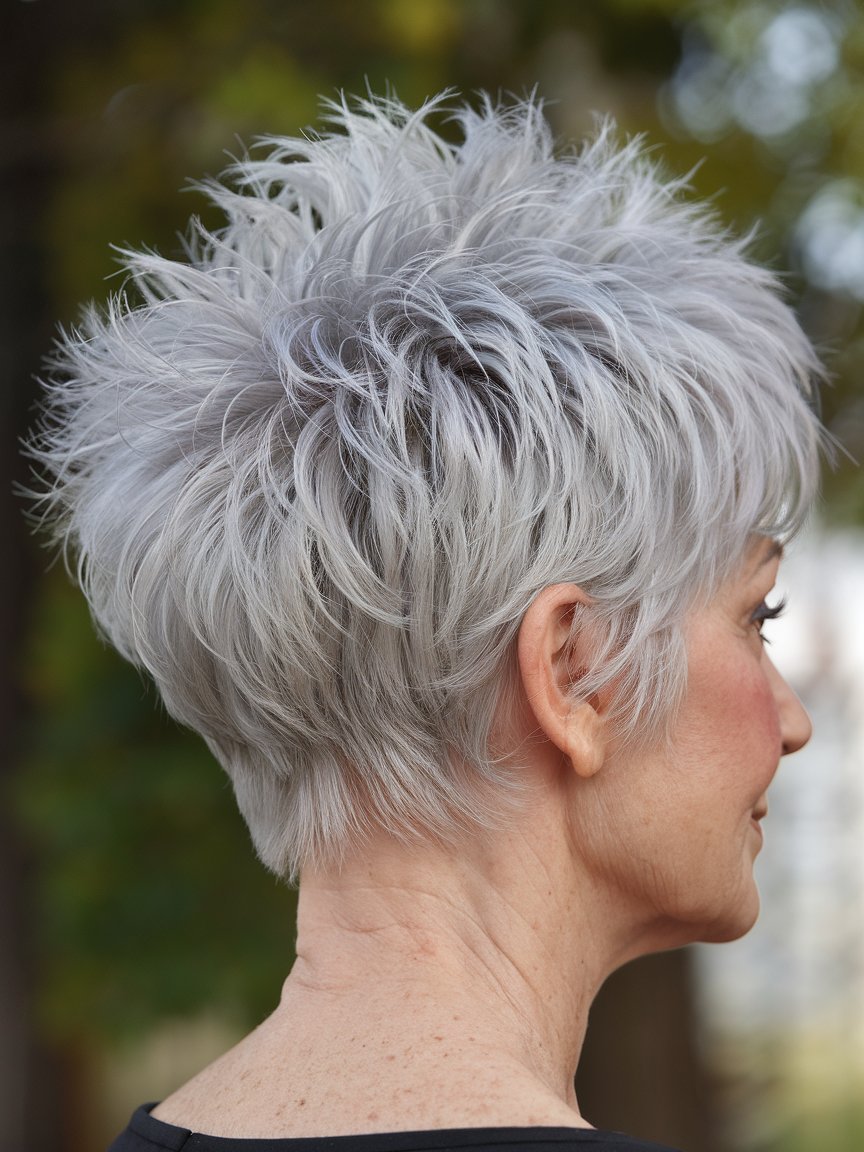 17. Spiky Silver Pixie