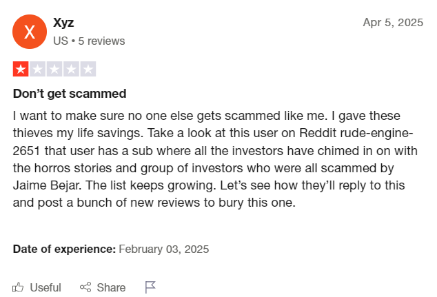Automate my Cash Flow review on Trustpilot