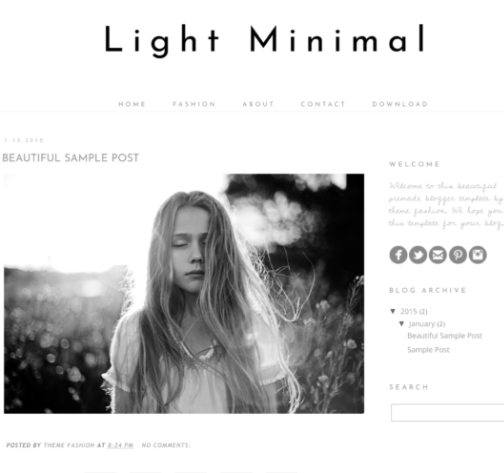 Light Minimal template