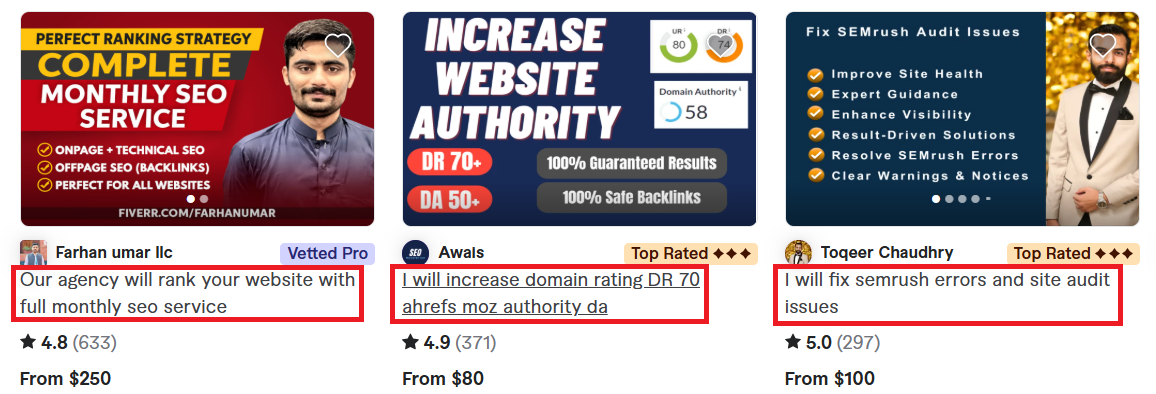 Drop servicing clients on Fiverr