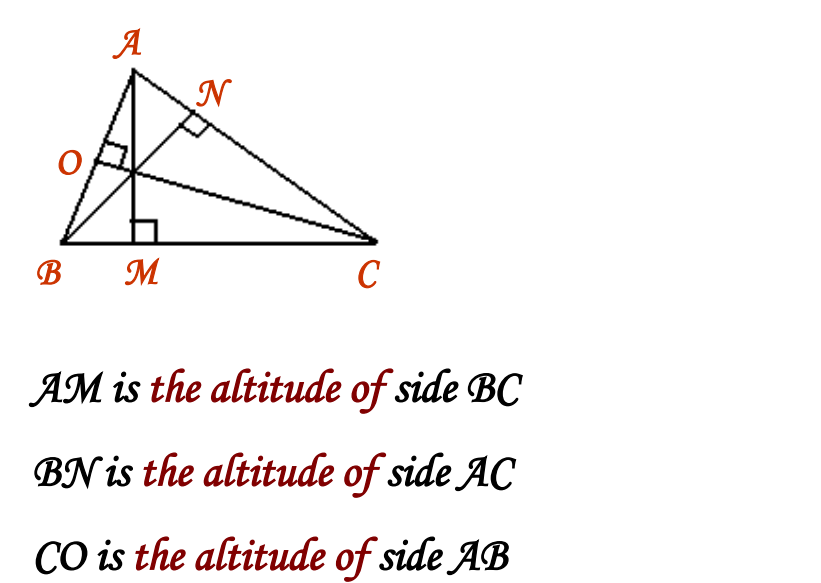 An image representing the altitude of a triangle from class 7 math chapter 6 - triangle and its properties