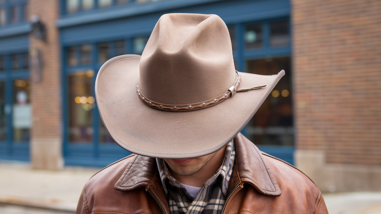 style of western hat with brim parallel to front