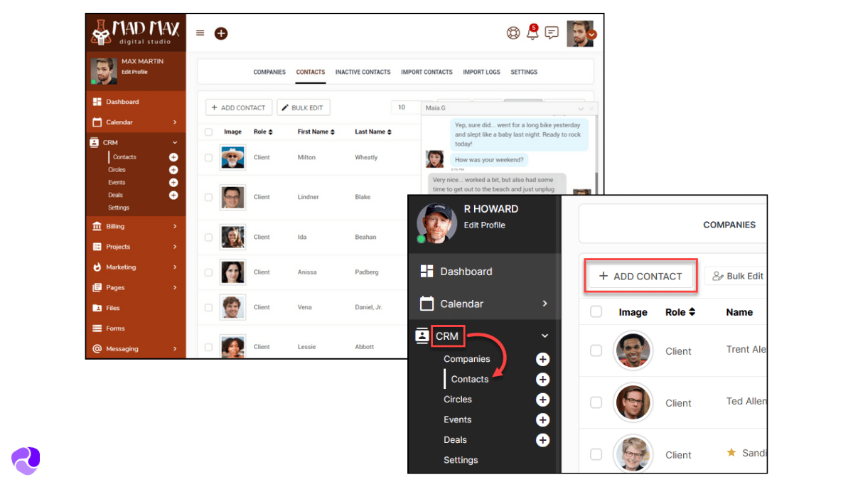 SuiteDash CRM and Contact Management