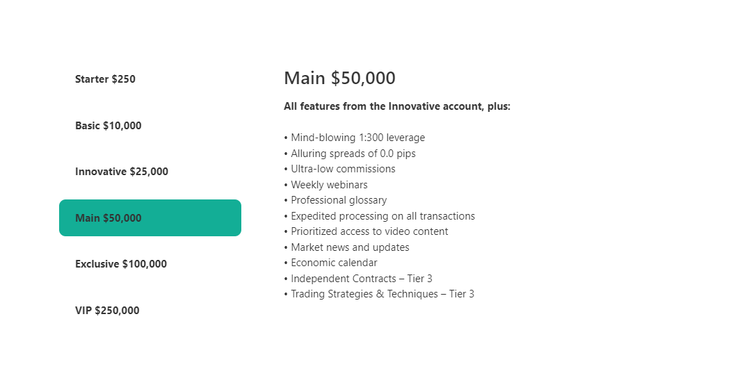 EquityGates account types