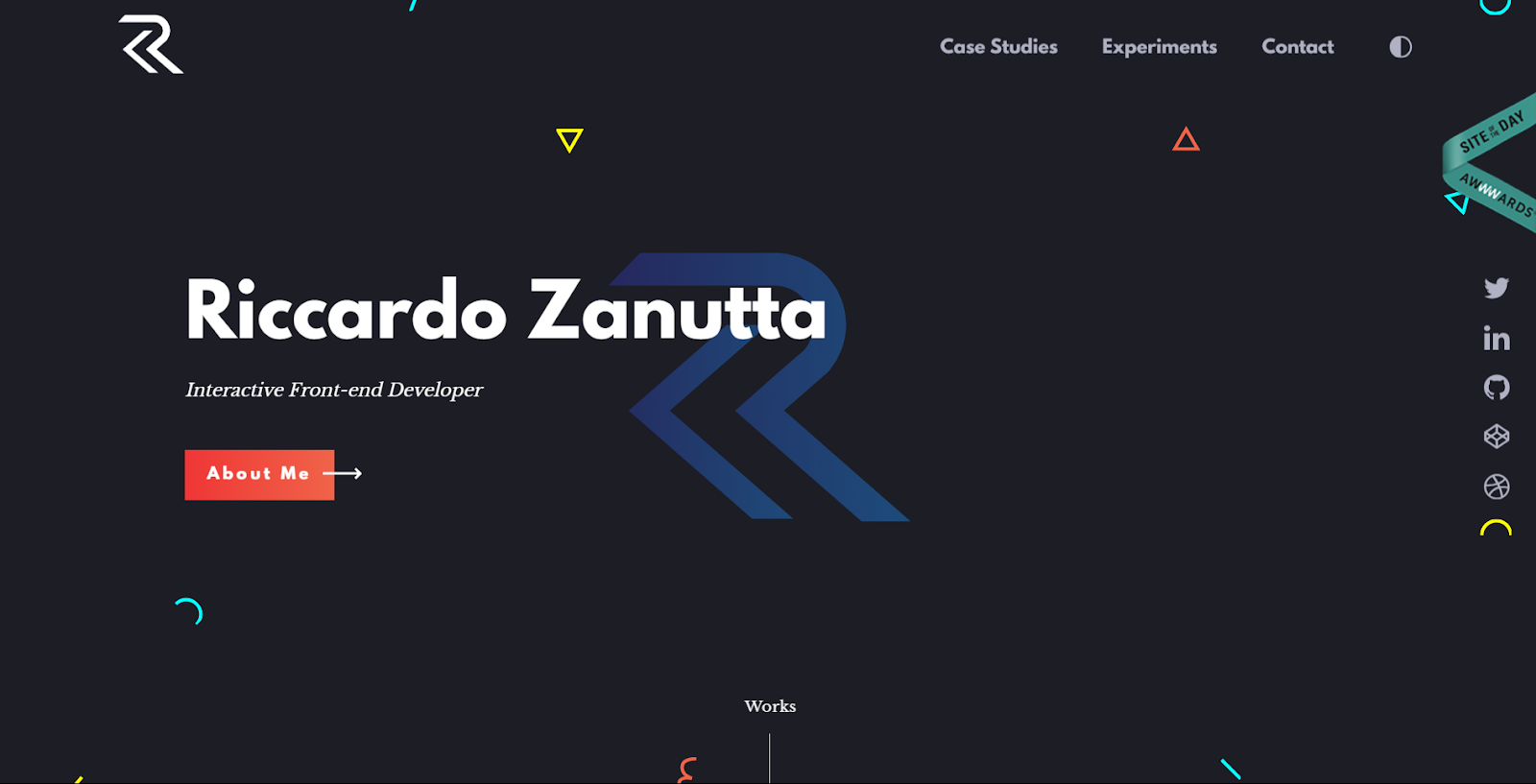 Web Developer Portfolio Examples Riccardo Zanutta