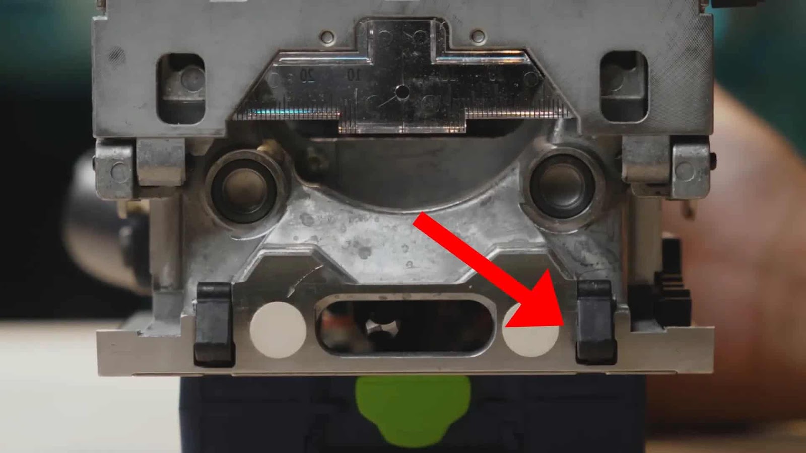 Reference tabs on the Festool Domino