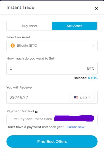 How to Sell BTC on TransferXO