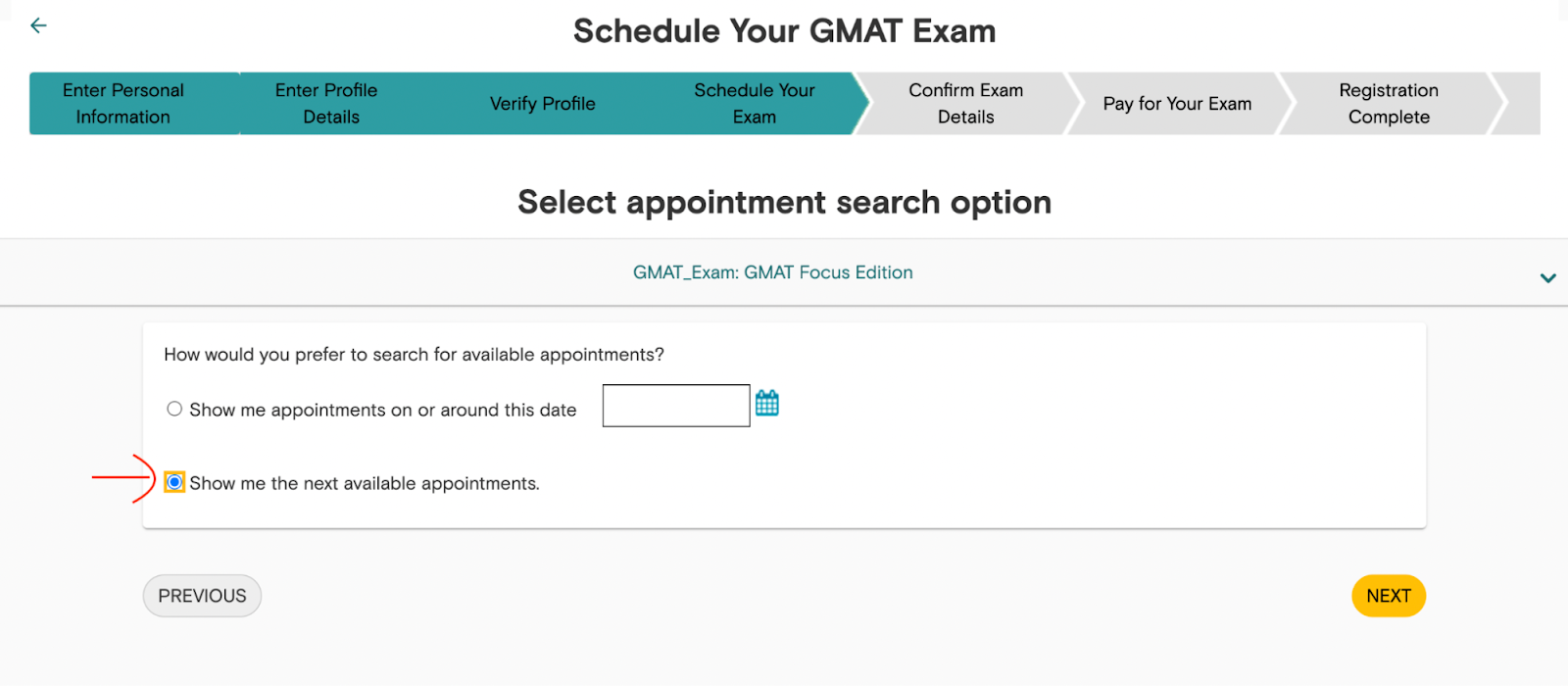 GMAT exam dates