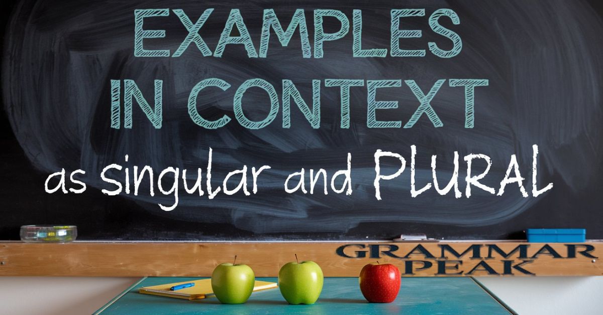 Examples in Context as Singular and Plural