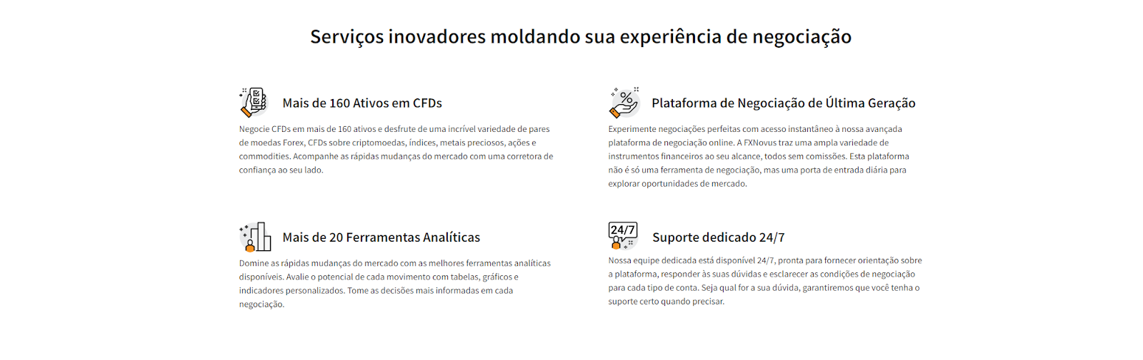 Visite a página Sobre Nós da FXNovus para mais informações sobre a marca