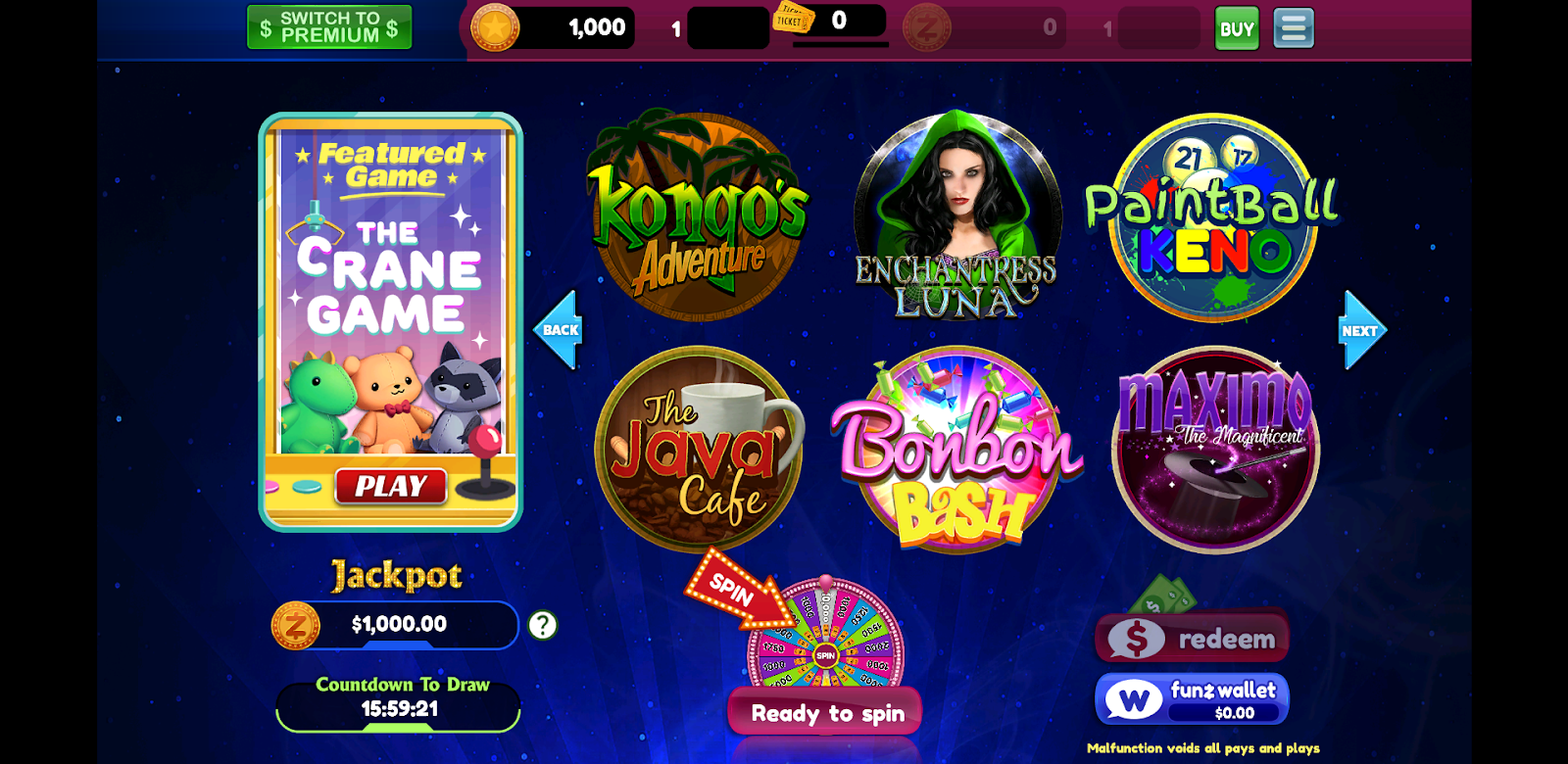 Funzpoints games