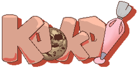 A text with a cookie and a pipping bag