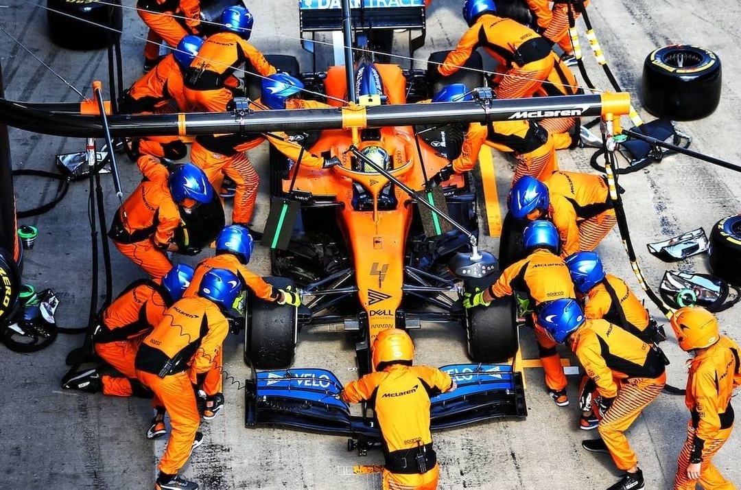 Pit stop de Lando Norris, pela McLaren