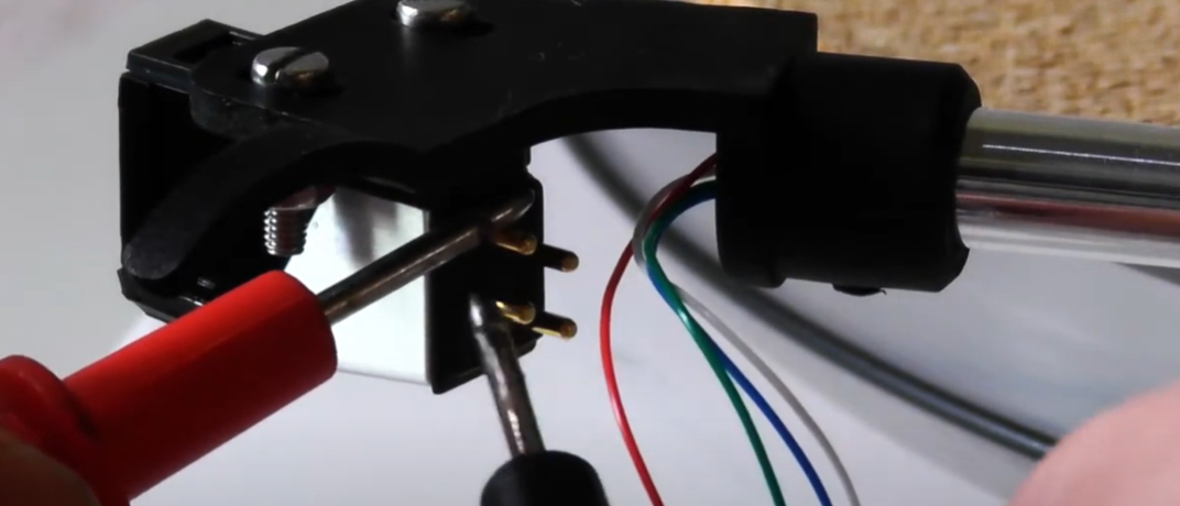 Testing turntable cartridge with multimeter