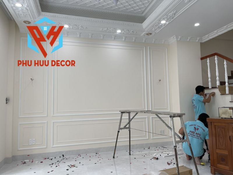 Mẫu phào chỉ làm từ nhựa cao cấp, thẩm mỹ hiện đại