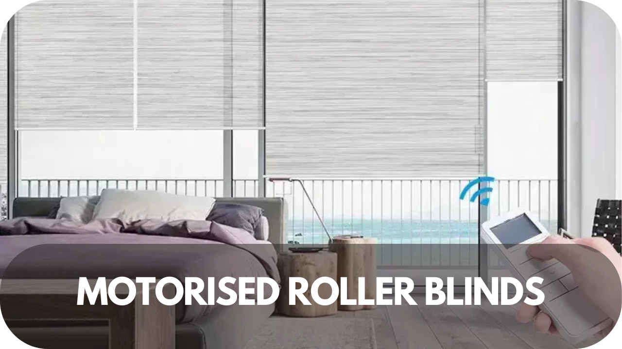 Effortless control with motorised roller blinds, perfect for those with chronic pain or fatigue.