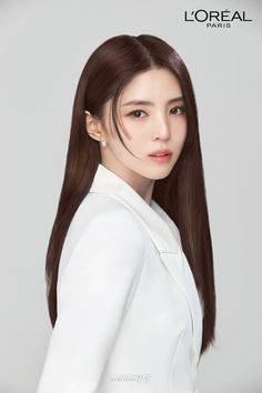 This contains an image of: Han So Hwee stuns with her classic beauty for 'L'Oréal Paris' wearing a white suit 