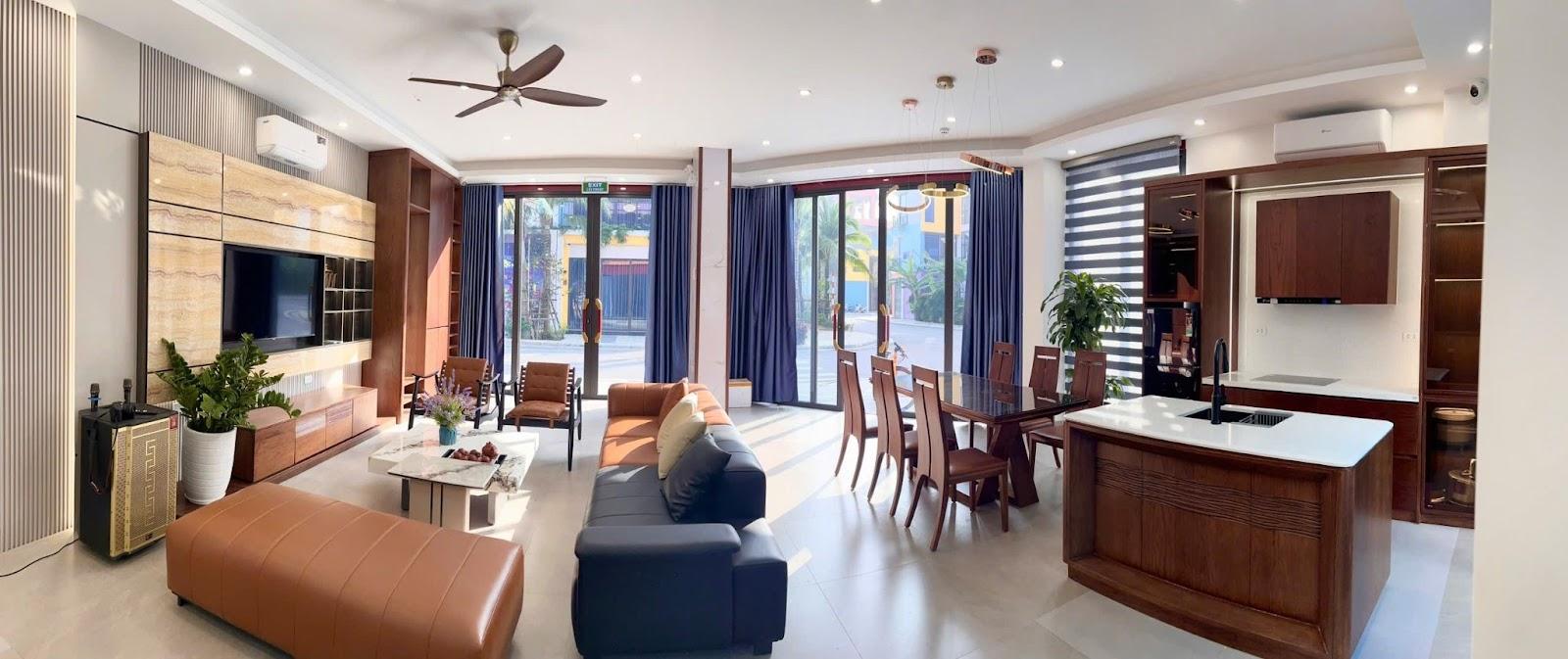 Không gian rộng rãi, thoáng mát tầng 1 của Villa A7-15