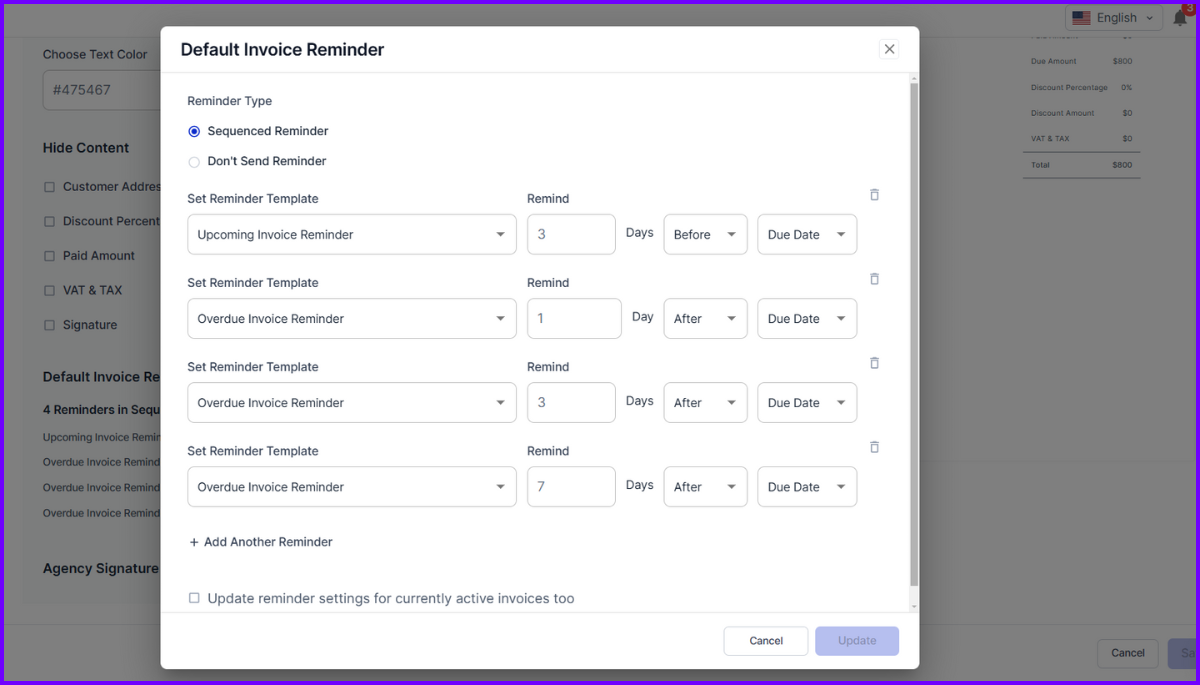 Agency Handy Invoice Reminder