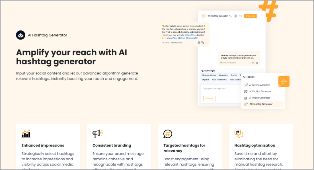 AI hashtags generator 