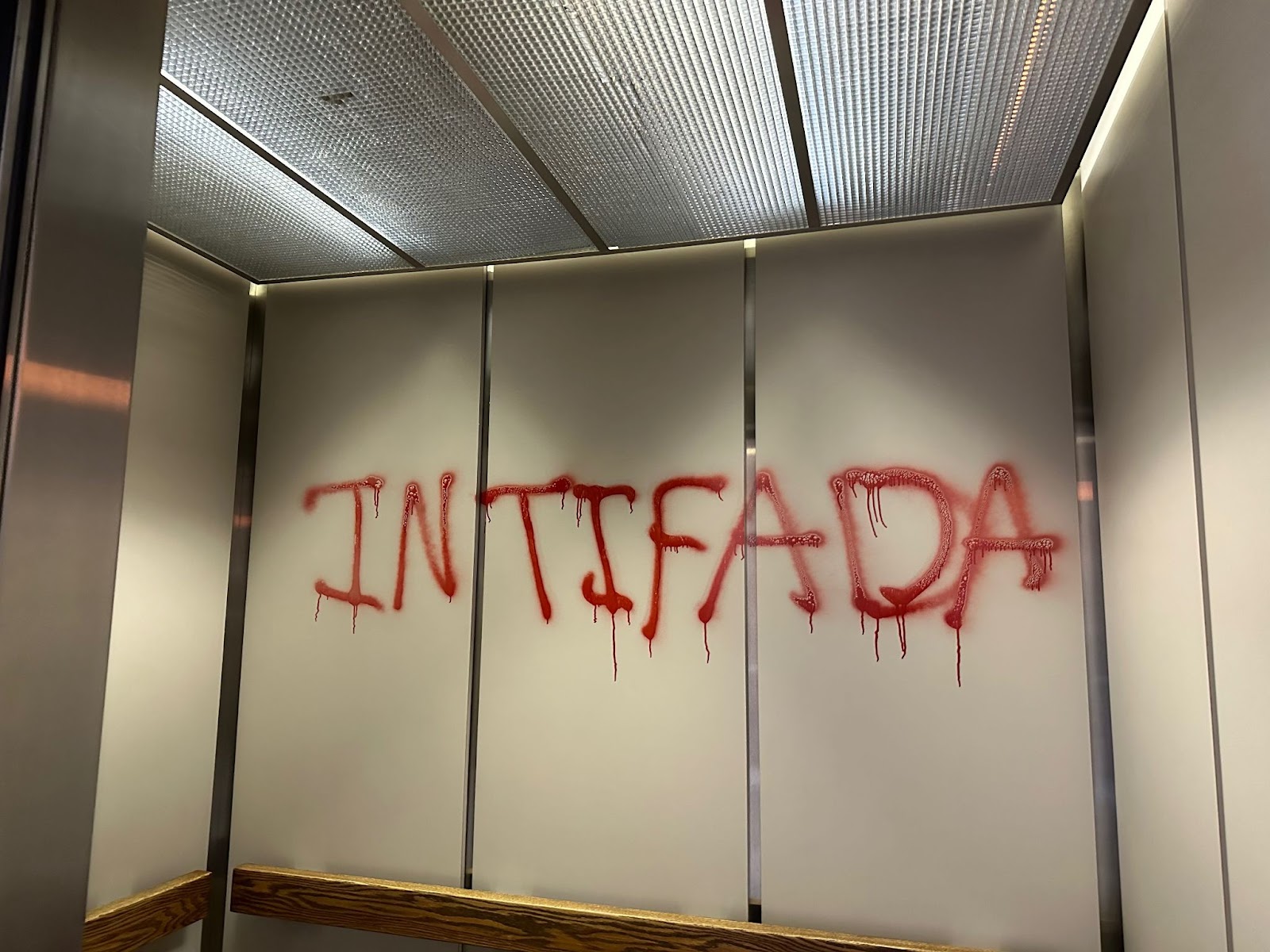 Vandalization of elevator